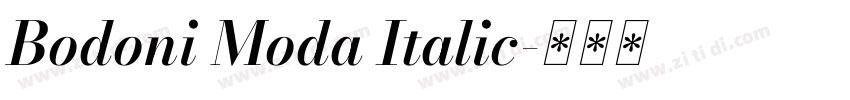 Bodoni Moda Italic字体转换